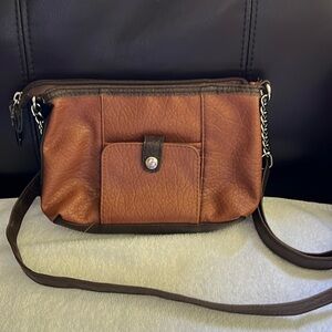 Rossetti Crossbody 9”W 6”L with Zippers Lots Of Space For ID & Cards